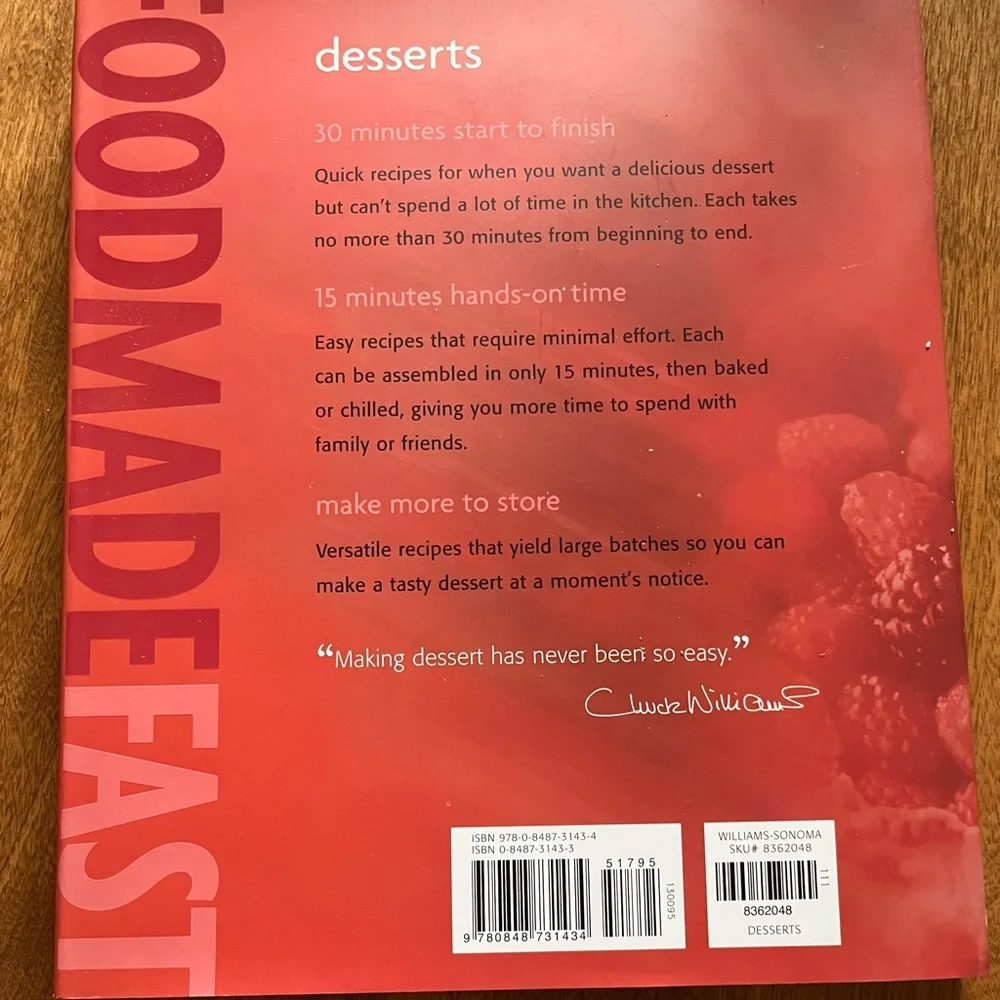 NEW Williams Sonoma Food Made Fast Desserts Book